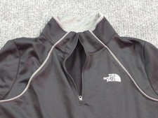 North Face Sweatshirt Womens XL Black Microfleece 1/4 Zip Pullover Outdoor