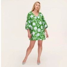 Kate Spade X Target Rose Poplin Green Long Sleeve Mini Dress Size Medium NEW