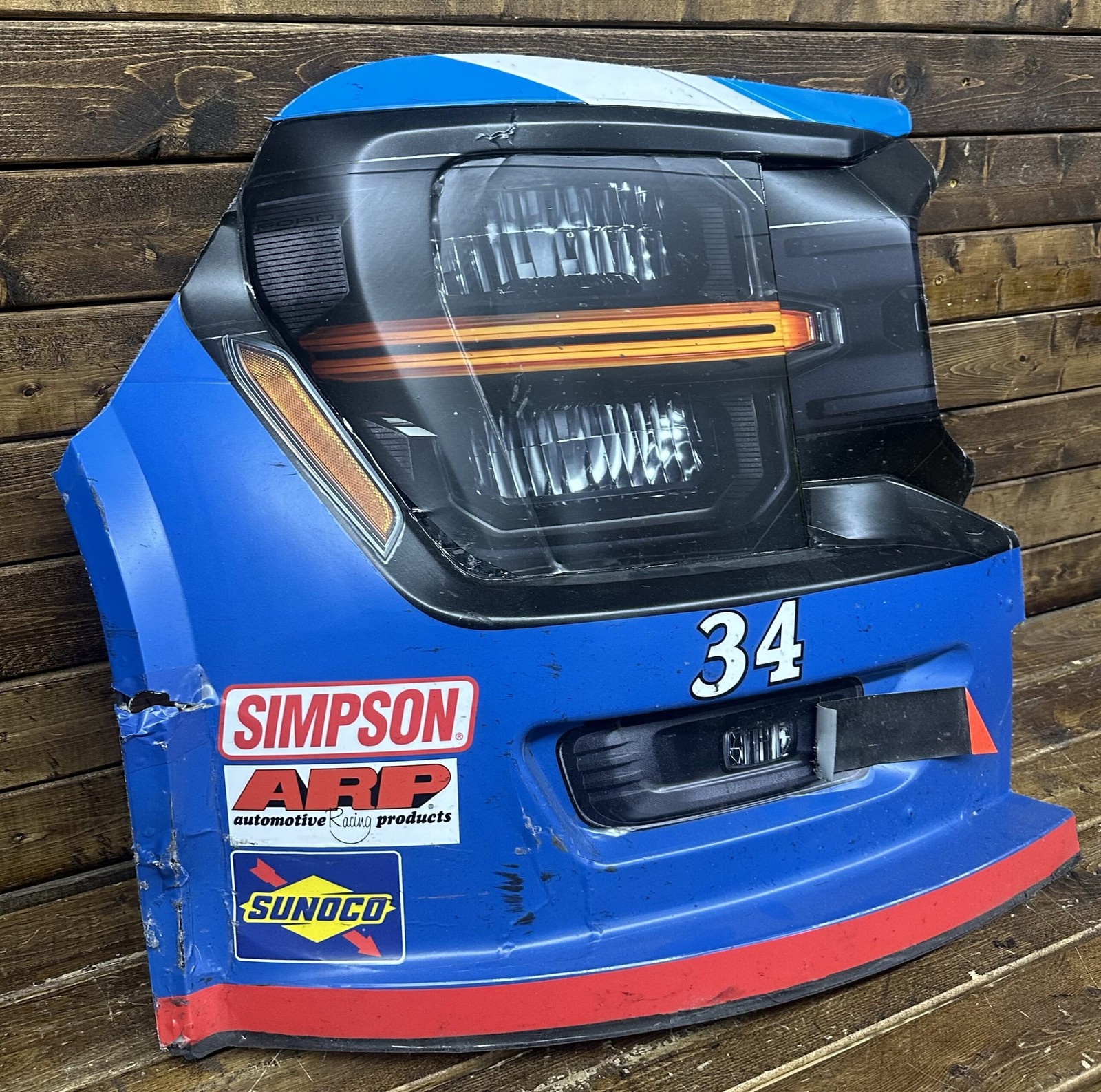 NASCAR #34 Layne Riggs 2025 Race Used Clew Corner Nose- FRM