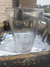 Retired Ikea Pitcher Jug  Design By Hennik Preutz Glass Made/ Italy 10288 7 1/4"