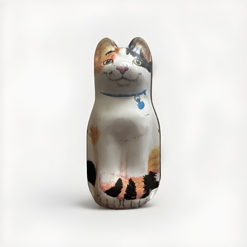 Niedliche 1986 HUNKYDORY Miniatur Katze Blech Design von Dana Kubick England 2,5"