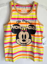 Disney FOREVER 21 Child's SIZE 9/10 Mickey Mouse Sleeveless Striped Shirt, NWT
