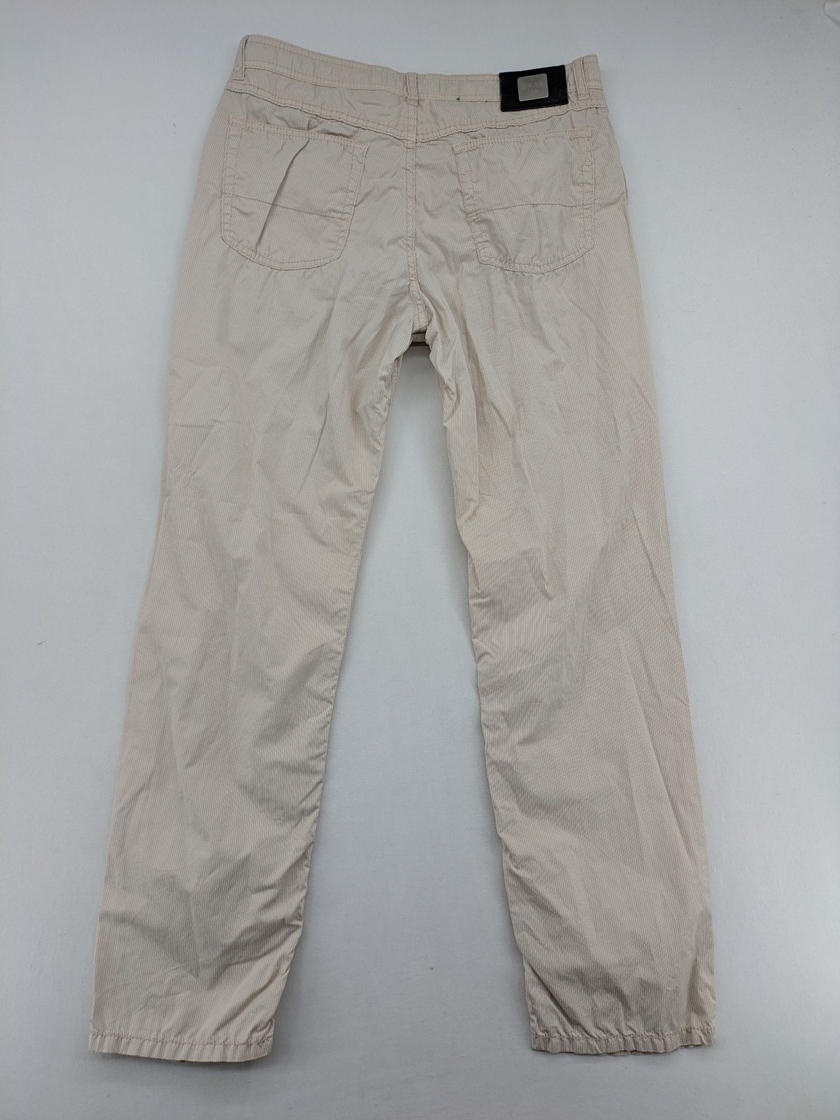 Brax Herren Hose Cesar Regular Fit Größe 50 beige gestreift Baumwolle Stretch image 8