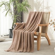 Knit Throw Blanket Super Soft Warm Blanket for Couch Lightweight Fluffy Blank...