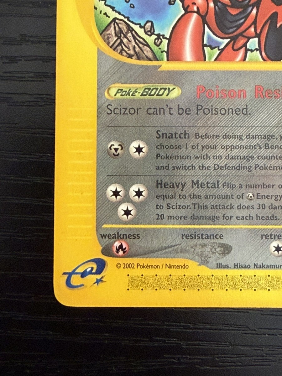 2002 Pokemon TCG Aquapolis Scizor 32/147 Rare Non Holo NM | eBay