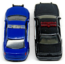 Matchbox Ford Sheriff Police Cars Lot of 2 Black 2006 Crown Victoria & Blue 2010
