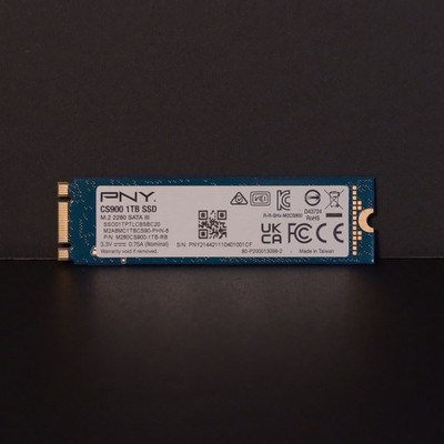 PNY CS900 1TB M.2 SATA III Internal 1 TB SSD (M280CS900-1TB) w/ USB-C Case
