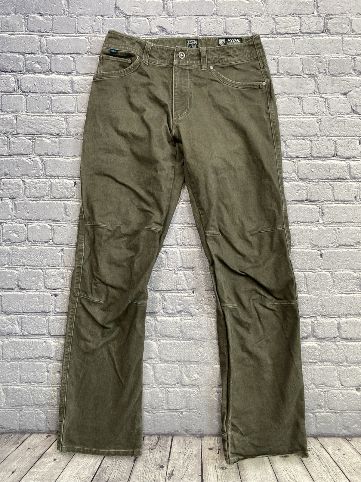 Kuhl Rydr Pants Size 32x34 Green Vintage Patina Dye Gorpcore Hiking Outdoors