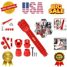 14-in-1 Multi-Function Basin Wrench,Faucet Installer and Sink Drain Nut Remov...