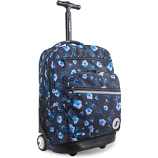 Sundance Rolling Backpack, 20x13x9 (HxWxD), Girl Boy Roller Bookbag, Night Bloom