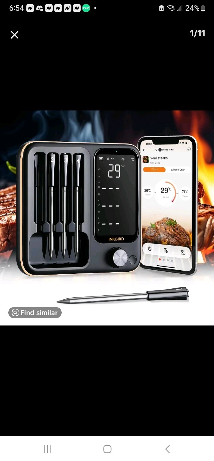 Inkbird Wireless Meat Thermometer WI-FI and Bluetooth