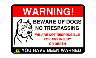 Vorsicht vor den Hunden kein Eindringen! wir haften nicht für Verletzungen Hund 