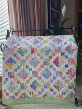 New Baby Girl Scrappy Handmade Quilt Shower Gift