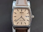 Vintage 1989 Seiko Chronos 5H23-5110 Square Cream Grid Dial Kanji JDM Watch