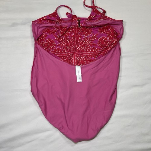 Vineyard Vines Swimsuit Girls Size XL (16) Pink Scarf Print Tie One-Piece Bow - Picture 13 of 15