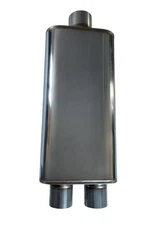 Performance Muffler 2.5" Single   2.5" Dual Body Length 18" Exhaust Y SS