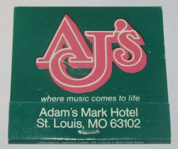 Matchbook Full Unstruck Adam's Mark Hotel St. Louis, MO AJ's Restaurant Bar