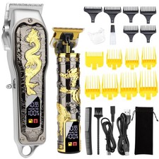 HIENA PRO Hair Clippers for Men T-Blade Trimmer Set, Men Professional Cordles...