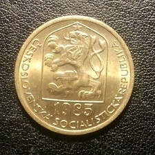 1985 Czechoslovakia 20 Haleru Coin
