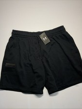 Under Armour Sweat Shorts Men's XL Black French Terry Drawstring Waist CEB1002