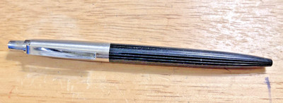 1955 PARKER JOTTER 1st Yr Edition BLACK Ballpoint Pen V + EXTRAS Green 2 V CLIPS