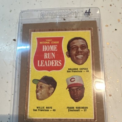 Topps 1962 League Leaders Robinson Cepeda Mays MLB Baseball Card #54