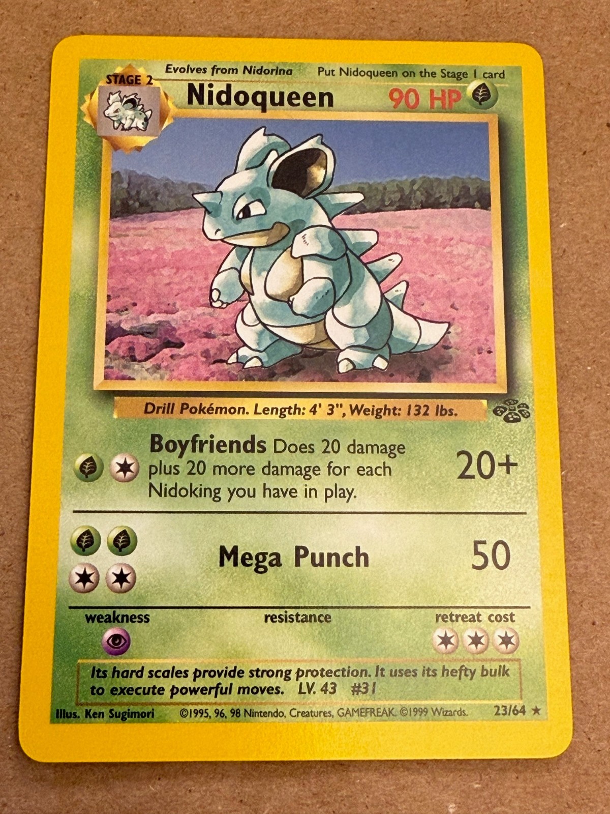 Nidoqueen 23/64 Jungle Unlimited Regular Pokémon Card NM