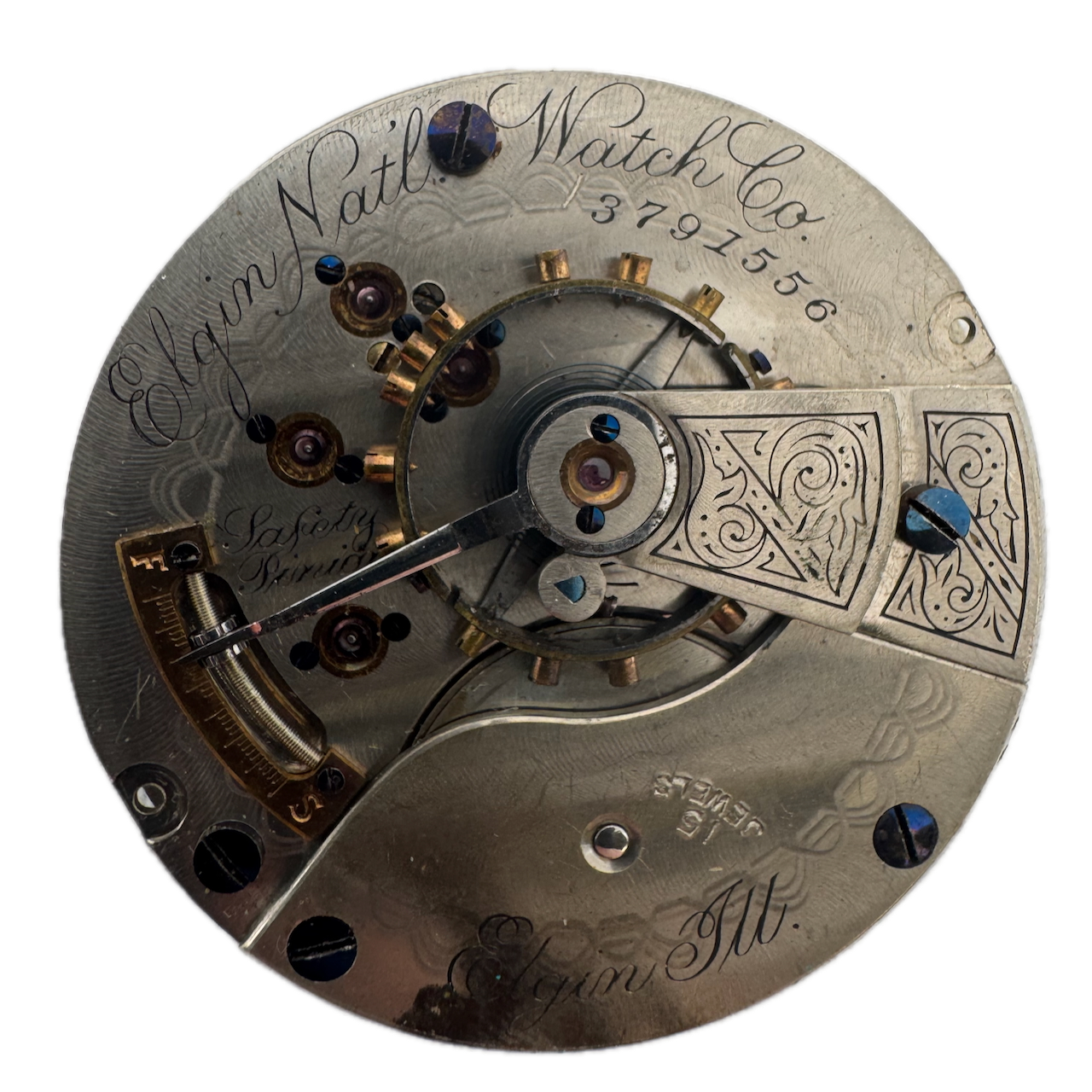 Antique 18s Elgin 15 Jewel Grade 44 Mechanical Pocket Watch Movement USA