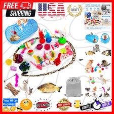 35 PCS Cat Toys Kitten Toys Assortments,Variety Catnip Toy Set Including 2 Wa...