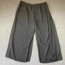 J.B.S. Wide Leg Skirt Pants Womens Plus 24W Black Chiffon Evening