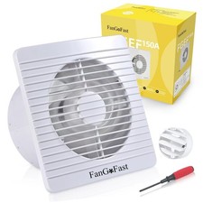 FanGoFast 6 Inch Window Fan 150 mm 80 CFM Replacement Bathroom RRP £35