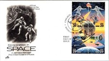SPACE EXPLORATION APOLLO SOYUZ COMPLETE SET STAMP BLOCK 1992 ARTCRAFT CACHET FDC