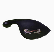 New 4/4 Full Size 1 Pcs Ebony Wood Violin Chin Rest Shell Bird Inlay