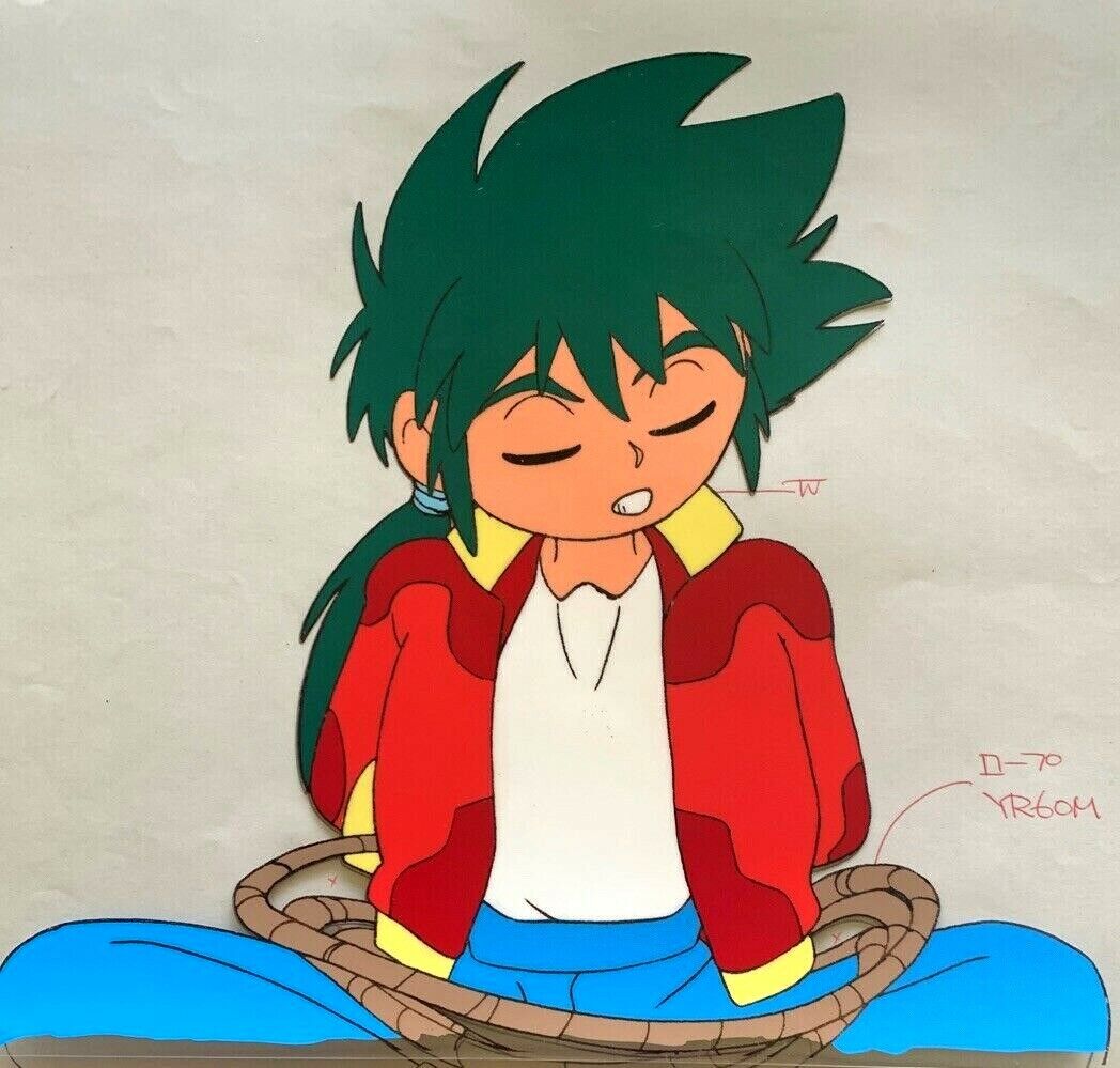 Densetsu No Yuusha Da Garn anime cel A1 w/ Genga ~ Ray Rohr Artifacts