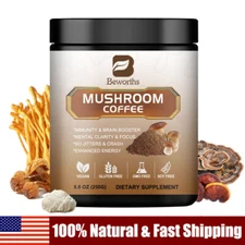 250g Organic  Mushroom Coffee 10 Mushroom Extract Powder Supply Brain&Memory