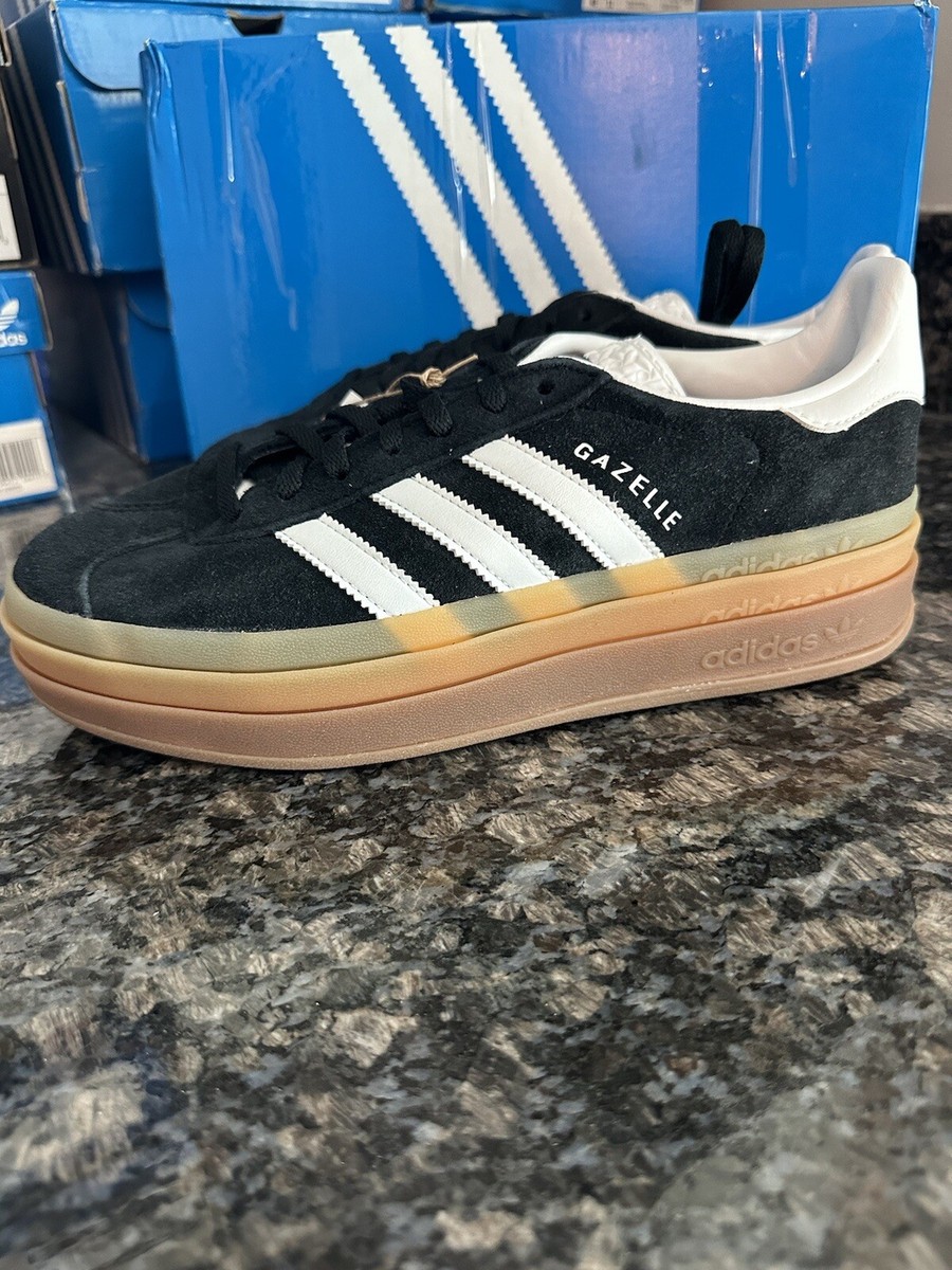 adidas originals★ADIDAS W GAZELLE BOLD BLACK WHITE IE0876 adidas Gazelle Bold Shoes - Black | Free Shipping with