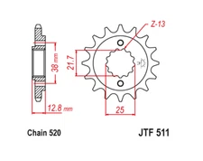 JT Front Sprocket 14 14T Tooth Kawasaki KLR650 1990-2022