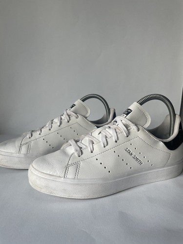 Adidas Stan Smith White and Black Trainer Sneakers Holo Primegreen UK 3 - Picture 4 of 12