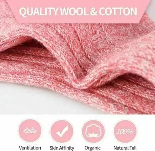 Mujer Hasta la Rodilla MEZCLA DE LANA INVIERNO CÁLIDO CAMINAR SENDERISMO ESQUÍ DAMAS BOTA CALCETINES Foto 3 de 3