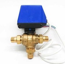 Valvola deviatrice a sfera motorizzata 3 vie 2 fori Ø 1/2 De Pala con Testina