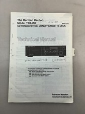 Harman Kardon TD4400 Original Service Manual Free Shipping