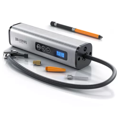 Brandson Elektrischer Kompressor 12 V Luftpumpe mit Li-Ion Akku 10,3 bar 150 Psi