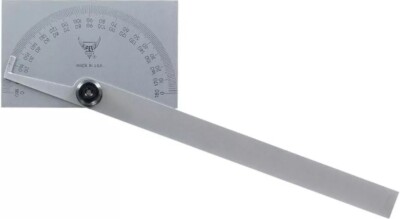 PEC Tools 6'' Stainless Steel Protractor 5170SS Made In USA