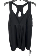 Active by Old Navy Racerback Athletic Tank Top Black Womens Black Athleisure Gym