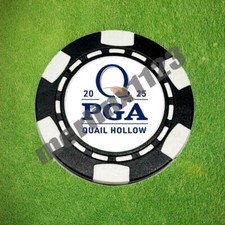 2025 PGA Championship Quail Hollow Dia-magnetic Clay Poker Chip Golf Ball Marker