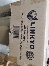 New Standard Black 3-Disc DVD Replacement 14mm Case Premium Movie Storage Shell