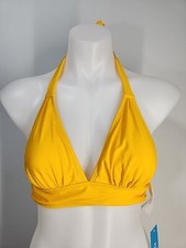 Nwt Women  s Cupshe Yellow Bikini Top Size Xs 2312 Halter Top