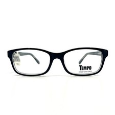 Tempo WP 5106 BK/CR Black Square Full Rim Eyeglasses Frame 51[]16 140 mm