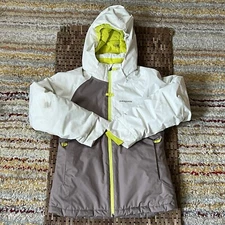 Patagonia H2No Snowbelle Full Zip Insulated Puffer Jacket White Girl’s 12 Large