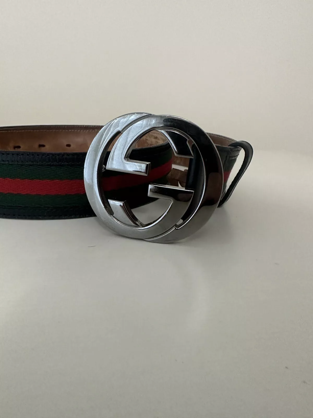 Ceinture Gucci homme taille 40 vert/rouge/noir